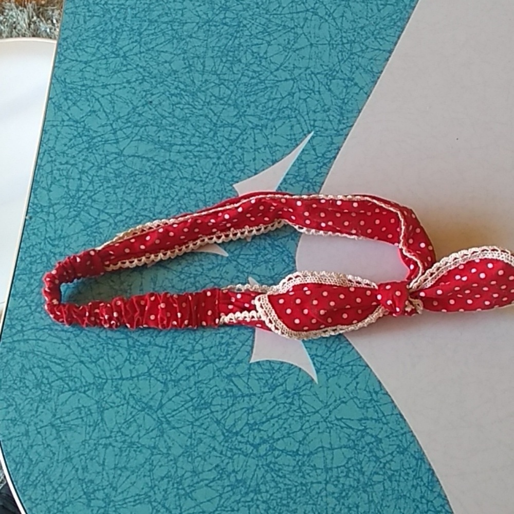 Pinup bow elastic headband